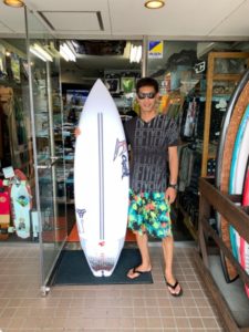 サーフボード　ジャスティス　キャロルシェイプ 　スタンプ　ロッドフレックス