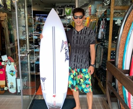 サーフボード　ジャスティス　キャロルシェイプ 　スタンプ　ロッドフレックス