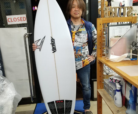 サーフボード　ジャスティス　レッドバーナー